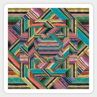 Striped Aztec Patchwork | Digital Pattern Sticker